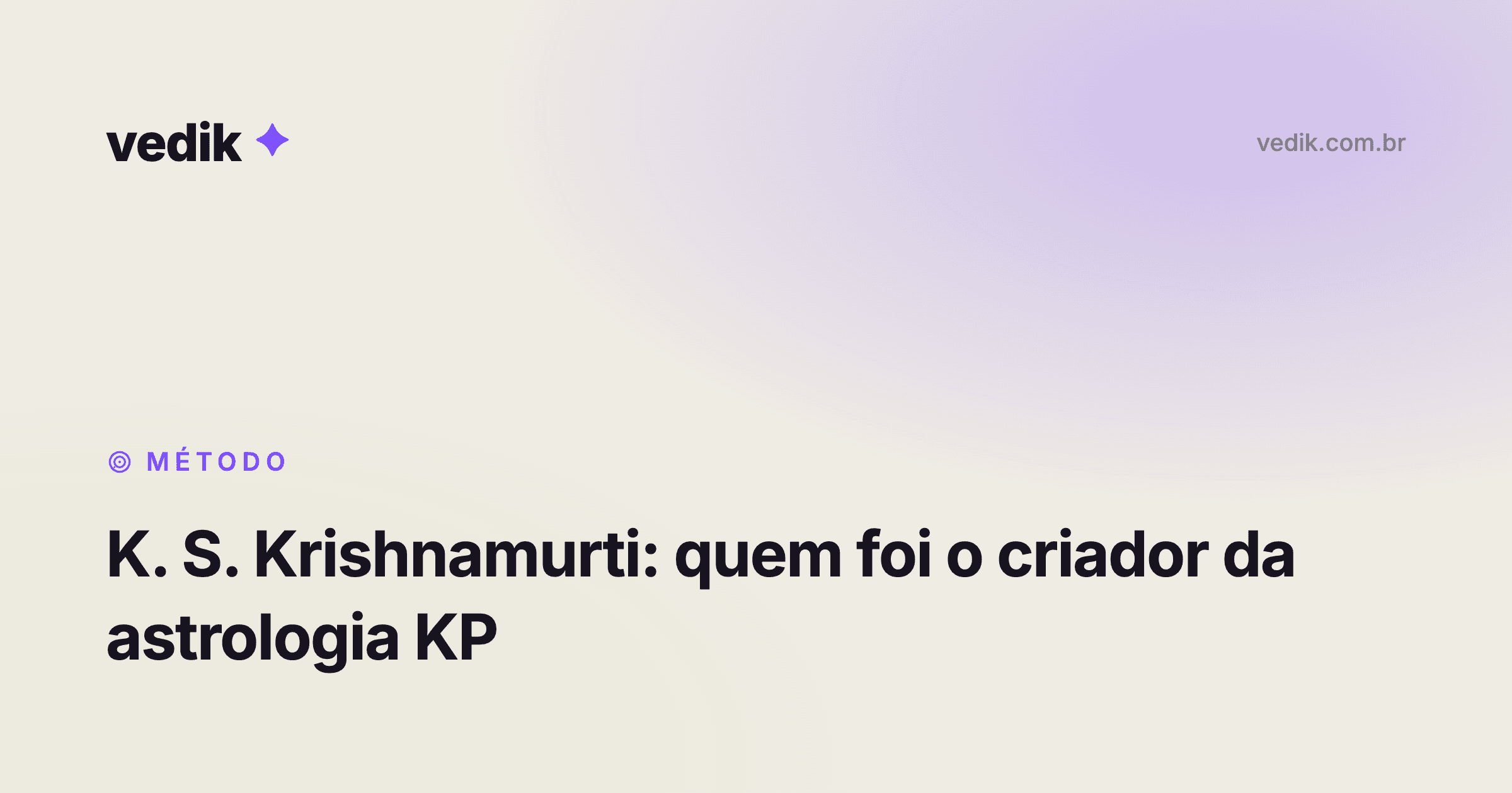 K. S. Krishnamurti: quem foi o criador da astrologia KP