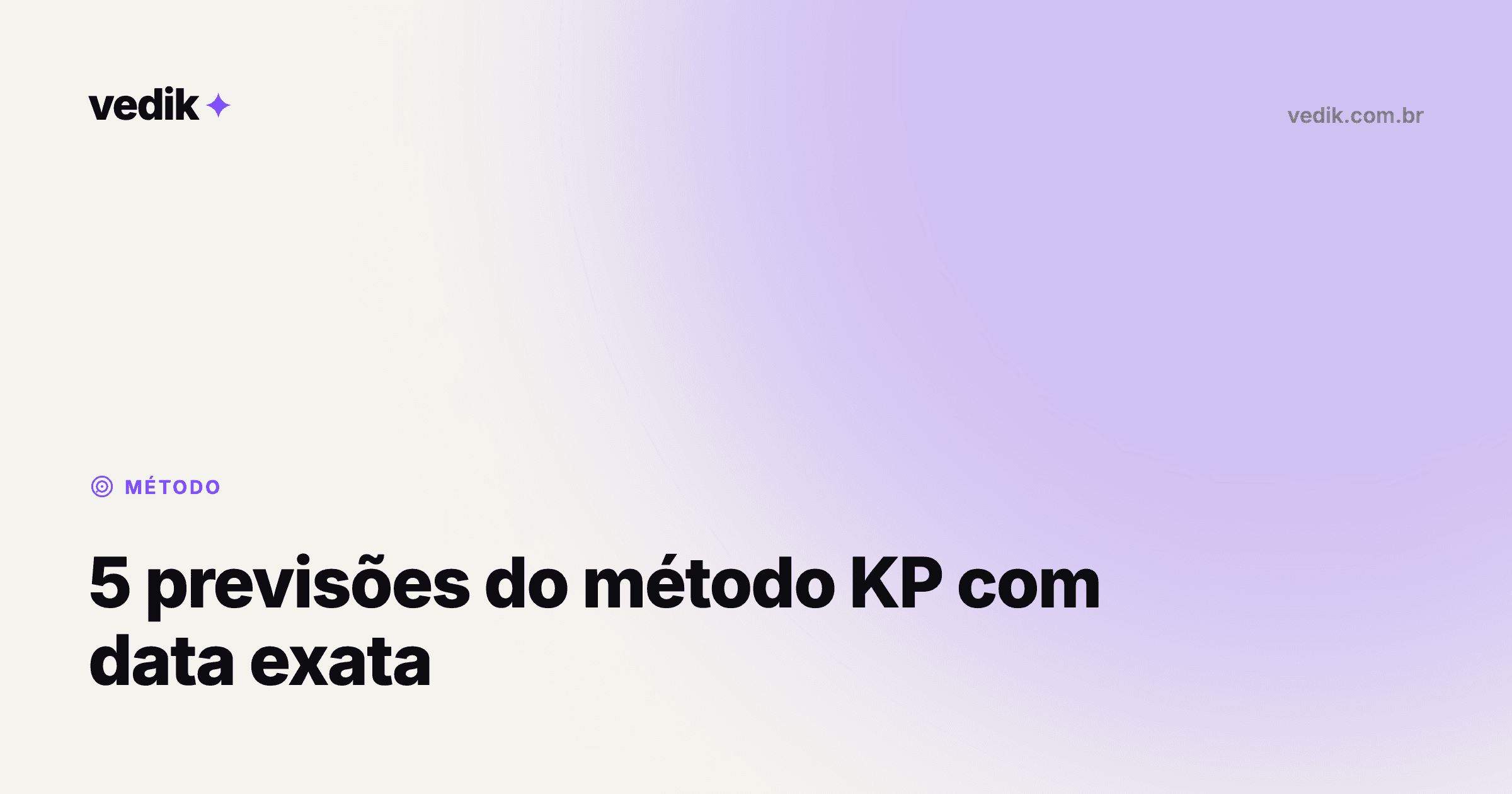 5 previsões do método KP com data exata